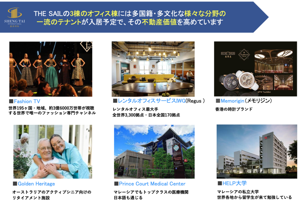 THE SAILマラッカ入居企業抜粋